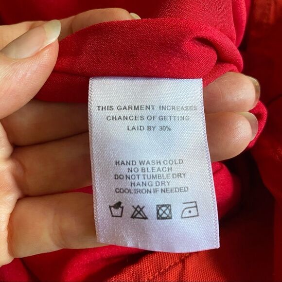 LPA Dress 146 In Red Off The Shoulder Size S - Picture 9 of 15